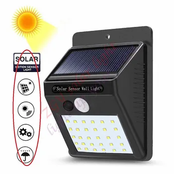 1/2/4PCS 30 LED Solar Light Outdoor Motion Sensor Detector Lampy Kinkiety Ogrodowe nadzór oświetlenie, wodoodporny 3 tryby kryty