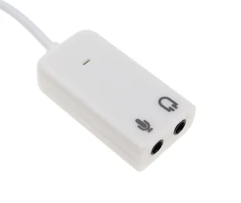 10SZT Zewnętrzny USB Adapter Audio karty Dźwiękowej 7.1 Wirtualny Kanał Z Kablem Mikrofonu 3,5 mm interfejs kart Dźwiękowych