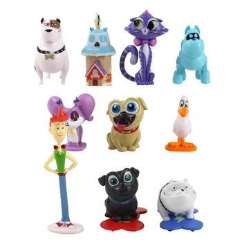 12 Szt./kpl. Disney Puppy Dog Pals Bingo Rolly Bob Miniaturowa Figurka PVC Figurka Kolekcjonerska Zabawka Modelu Prezent na Urodziny dla Dzieci