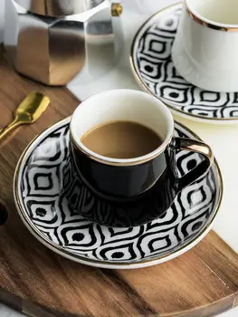 180 ml Tureckie Filiżanki Espresso Z Блюдцами Ceramiczny Zestaw Filiżanek Czarnej Herbaty, Kawy, Kuchnia Impreza Napój Naczynia Wystrój Domu Kreatywne Prezenty
