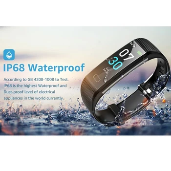 2021 Nowy S5 Smart Band Bransoletka Fitness Tracker Rytmu serca Monitor Ciśnienia Krwi Smart Watch Sport Wodoodporny Dla IOS Android