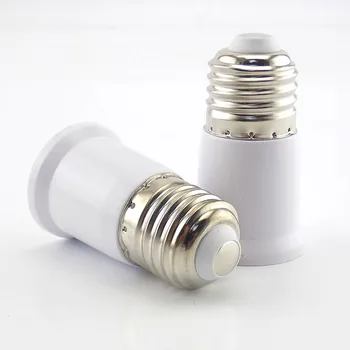 2pcs E27 to E27 Light Base Socket Bulb Adapter Extender LED Lamp Extension Converter Connector CFL Light Bulb Adapter