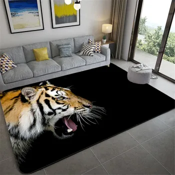 3d Kreskówka dla dzieci dywany do salonu, sypialni Dywan dziecięcy pokój dywaniki kuchnia salon duży tygrys lew tapis home Decor