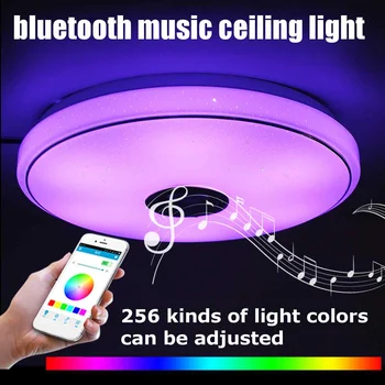 40 CM 300 W Nowoczesne RGB LED Lampy Sufitowe oświetlenie Domowego APLIKACJA Bluetooth Muzyka Światło Sypialnia Lampy, Inteligentna Lampa sufitowa+Pilot Zdalnego Sterowania