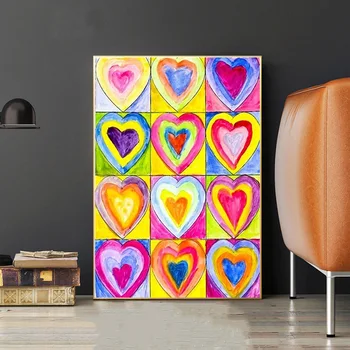 5D DIY Diament Malarstwo Haftu Kolorowe Miłość Serce Haft Mozaika Pełna Kwadratowy Okrągły Wiertarka Wystrój Ściany Handmade Prezent