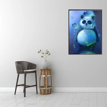 5D DIY Diament Malarstwo Pełne Koło Kot Rhinestone Obraz Haft Zwierzę Panda Pies Mozaika dla Dzieci na Sprzedaż Dekoracji Domu