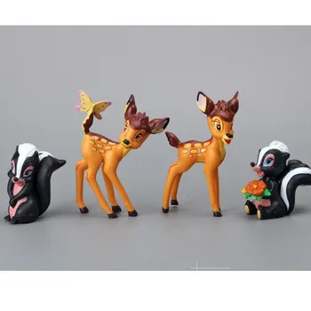 7 szt./kpl. Disney Kreskówki Bambi PVC Figurki Ładny Jeleń Królik Białka Model Zabawki Kolekcjonerskie Figurki prezenty dla Dzieci