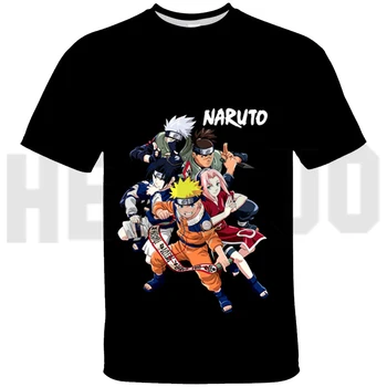 Cartoon Top Tee Sasuke T-shirt Men 3D Print Tshirt Oversize Kids Short Sleeve Japan Akatsuki Itachi Teenage Anime Streetwear