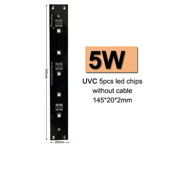 CXST 2.5 W UVC 5W LED Strip Module SMD3535 UV Lamp Koraliki do sterylizacji 145x20x2mm 265-285nm 395-405nm UVA+UVC/UVC