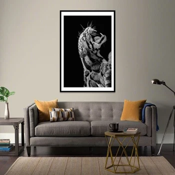 Czarno - Białe Zwierzęta Tygrys Artystyczne reprodukcje Ścienne Artystyczne, Obrazy na Płótnie Malarstwo Abstrakcyjne Płótno Plakat Malarstwo Home Decor