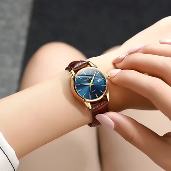 Damskie zegarek kwarcowy zegarek codzienny styl wodoodporny z kalendarzem świecące ręce modne eleganckie damskie zegarki