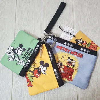 Disney kreskówki Mickey portfel pluszowy plecak z trzech części dziewczyna wymienny zmiana przechowywania nadgarstek kosmetyczka