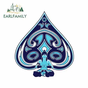 EARLFAMILY 13cm x 11.5 cm for Ace of Spirits Car Stickers Scratch-Proof Windshield Decal Motorcycle Cartoon Wodoodporny Decoration