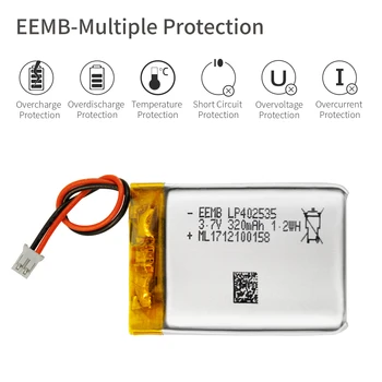 EEMB 402535 Akumulator 3.7 V Baterie Litowe 320mAh Lipo Polimerowa Bateria do Kamery GPS MP3 DVR Rejestrator Samochodowy Zabawka WiFi