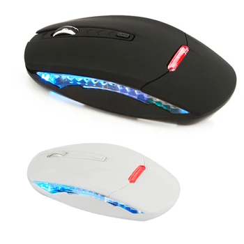 Galaretki Grzebień Mysz Bezprzewodowa 2.4 G USB Nano-Odbiornik Myszki do Laptopa Notebook PC Tablet Biuro w Domu Przenośny Slim Myszy Oświetlają