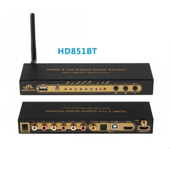 HD851BT DTS AC3 5.1 Audio Konwerter, Dekoder HDMI Extractor 4K ARC SPDIF Coxial Optyczny rozgałęźnik z Bluetooth