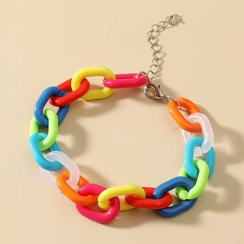 Ins Hyuna Rainbow Bracelet Kobieta Koreański Prosty Studencki Bransoletka Candy Bear Bracelet Fun Gummy Hand Jewelry