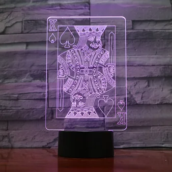 Kart 3d Night Light Kreatywny Prezent Kolorowa Lampa Inteligentne Dekoracja Sypialni Usb Star 3d Led