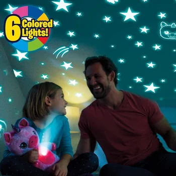 Lampka nocna Z Brzuchem Projektor Zabawki zwierząt W Pociechy Zabawki Pluszowe Zabawki Ładny Szczeniak gwiazda Wygładzanie Snu Dziecka dla Dzieci Prezent