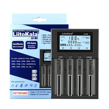 LiitoKala Lii-M4 18650/26660 5V Typec Smart Universal Battery Charger Wykrywalnych Capacity Battery Charger With Screen T