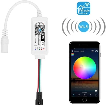Magic Home Bluetooth Wifi 16 milionów kolorów RGB LED Controller Smartphone APP Control 50M RF IR Remote Google Voice Controller D30