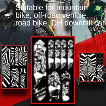 MTB Bike Glue Removeable Stickers Anti-Skid Push Guard Frame Cover 3D Bicycle Road Paster Scratch-Resistant Protector
