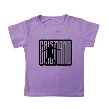 Nowa dostawa Cristiano Ronaldo CR7 Drukowania dla Dzieci t-Shirt Zabawny Kawaii Top Harajuku Szyi Z Krótkim Rękawem Chłopcy Koszulka