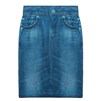Nowa Kobieta Jeansowe Spódnice Moda Retro Prać Wysoka Talia Kobiet Letni Czarny, Niebieski Bodycon Hip Jeansowa Spódnica Jeans 2021