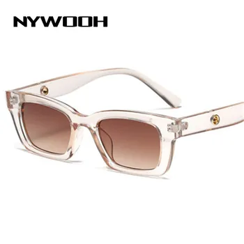 NYWOOH 2021 Kobiety Prostokąt Okulary Vintage Marki Projektant Retro Mała Ramka Zielone Okulary Mężczyźni Lady Podróży Okulary UV400