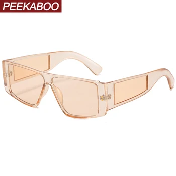 Peekaboo black shield okulary kobiety kwadratowa ramka PC moda okulary przeciwsłoneczne vintage, odporny na wiatr uv400 brązowy 2021 drop ship