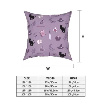 Purple Witch Pack Pillow Case Anime Ghibli Kiki s Delivery Service Cute Cat Pillow Cover Dekoracyjna poszewka na poduszkę dla domu 18'