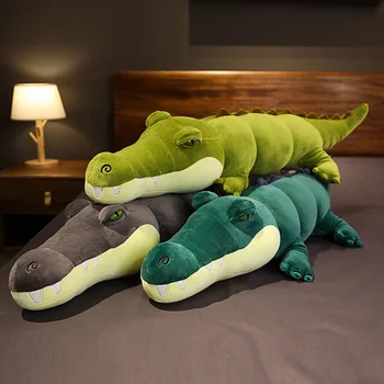 Realistyczna Krokodyl Pluszowe Zabawki Nadziewane Symulacja Aligator Lalki Zabawki Dla Dzieci, Pokój Sofa Wystrój Miękki Ocean Zwierzęta Pluszowe Poduszki
