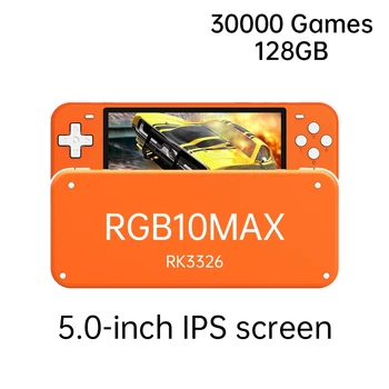 RGB10 Max Retro Konsola do Gier 5-calowy Ekran IPS RK3326 Chip Ręczny Podwójny Joystick 3D Wifi Moduł gry Wideo Odtwarzacz PS1 rgb10