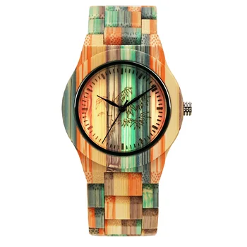 Shifenmei Nowa Moda Bambusowe Zegarek dla Kobiet Cukierki Kolor KWARCOWY Zegarek Chłodne Lato Deco Ręczny Zegarek zegarki