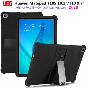 Silikonowy 2020 nowy odporna na wstrząsy Miękki pokrowiec do Huawei Matepad T10S AGS3-L09/AGS3-W09 T10 10.1 inch 2020 Tablet Funda stand cover