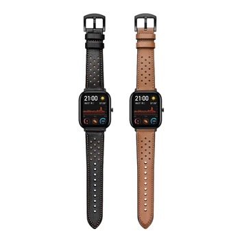 Skóra naturalna Watchband Dla Amazfit GTS 2 2 Mini/Bip U Pasek Do Amazfit GTR 2 2E/Stratos 2S Bransoletka Wymienne Akcesoria