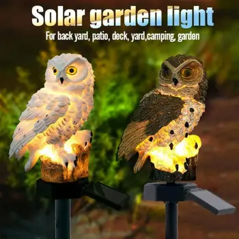 Solarne Ogrodowe, Latarnie Nowość Twórczy Sowa Ozdoba Zwierzę, Ptak Odkryty LED Wystrój Rzeźba, Domowe Narzędzia Oświetlenia Zewnętrznego