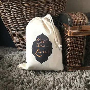Spersonalizowane torby upominkowe any name Eid mubarak Gift Bag - Custom names Ramadan Kareem Różnych Rozmiarach są Dostępne благосклонные prezenty