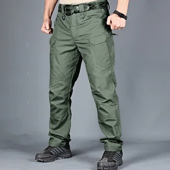 Spodnie cargo mężczyźni Multi Kieszeń Odkryty Taktyczne Spodnie Wojskowe armii plus rozmiar Wodoodporny Szybkoschnący Elastyczny piesze wycieczki Spodnie