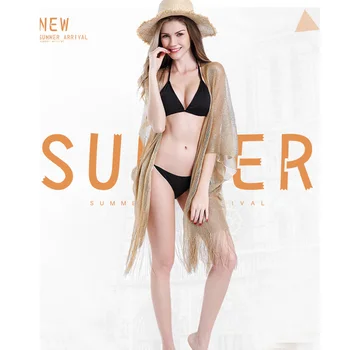 Swobodny strój Plażowy Wrap Salidas De Playa Para Mujer 2020 Sexy Cover Up Weaving Saida Praia Summer Swimwear Solid Beachwear