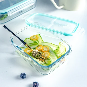 Szklane Pojemniki Do Przechowywania żywności z pokrywy Szklane Pojemniki Do Gotowania Szczelne, Szklane Pudełka Bento BPA Free & Leak Proof ( NO SET)