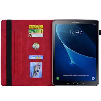 Tablet Coque For Samsung Tab A A2 10.5 2018 Case Tłoczone Skórzana okładka dla Portfela Samsung Galaxy Tab 10 5 T590 T595 Case