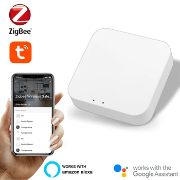 Tuya Zigbee Bridge Wireless Gateway Mini Smart Home Zigbee Gateway Hub Remote Control Współpracuje Z APLIKACJĄ Alexa Smart Life