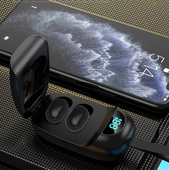 TWS Bluetooth, Słuchawki z Mikrofonem Dotykowe Bezprzewodowe Słuchawki HIFI Mini In-Ear Earbuds Sport Running Heasets HD Call