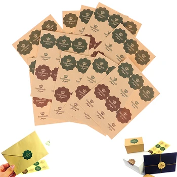 Vintage Kwiat Okrągły Fala Papier Pakowy handmade Dla You ' seal Etykieta Dla Produktów Handmade DIY Wielofunkcyjny Prezent