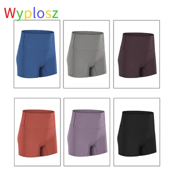 Wyplosz Yoga Sport Naked Shorts-feel Elastic Fitness Gym Workout Women Y-type Hip Lift High Waist Training No Embassing Line