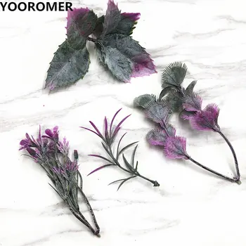 YOOROMER 10szt sztuczne sztuczne rośliny, fioletowa linia gałęzie fałszywy kwiat choinka ozdoby DIY akcesoria