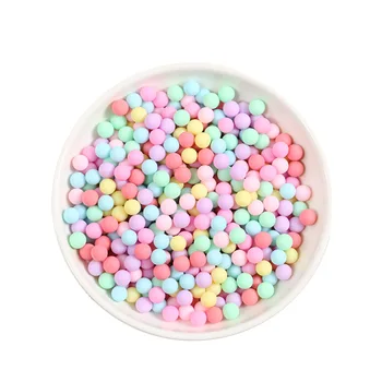 10 g Kolorowe Koraliki Akrylowe Matowe Fałszywe Słodycze Fasola Dla Rzemiosła DIY Robi Małe Słodkie Plastikowe klej Akcesoria Śluz Napełniania Prezent - 