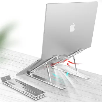 12 Otworów Regulowana Podstawka do MacBook jest Lekki ABS Uchwyt Uchwyt do notebooka Uchwyt do Apple Tablet Holder Wsparcie - 