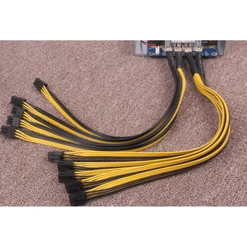 4szt Złącze 6Pin Zerwać Kabel Zasilania PCIe Express dla P3 S7 S9 S11 Bitmain Miner Machine Support Miner PSU Kabel - 